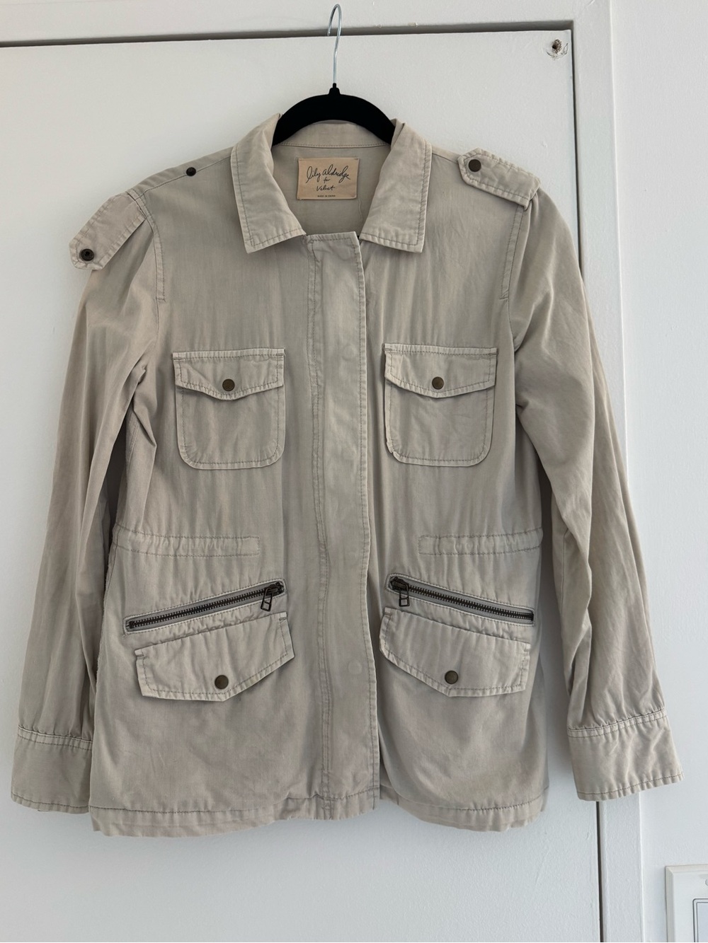 Lily Aldridge For Velvet Graham & Spencer Women's Tan Lightweight Army Jacket